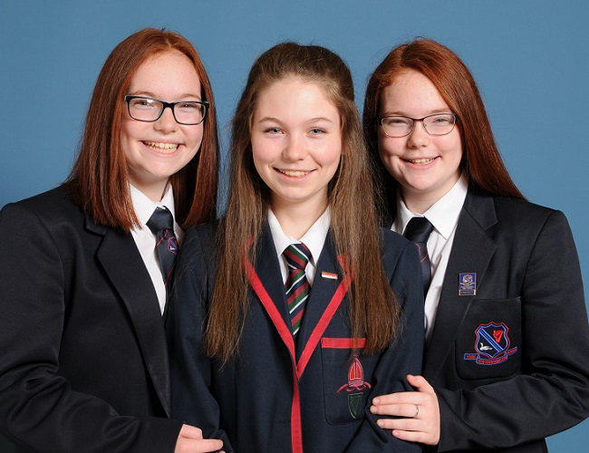The Smyth triplets, Jessica and Kelly-Ann attend Newtownhamilton High and sister Megan is a pupil at Royal School Armagh