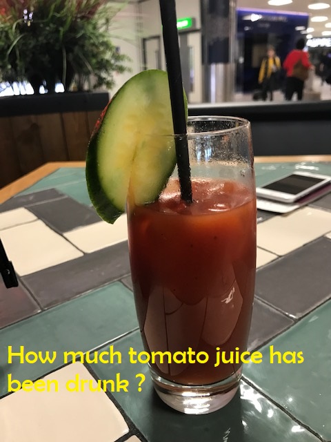 A glass of tomato juice