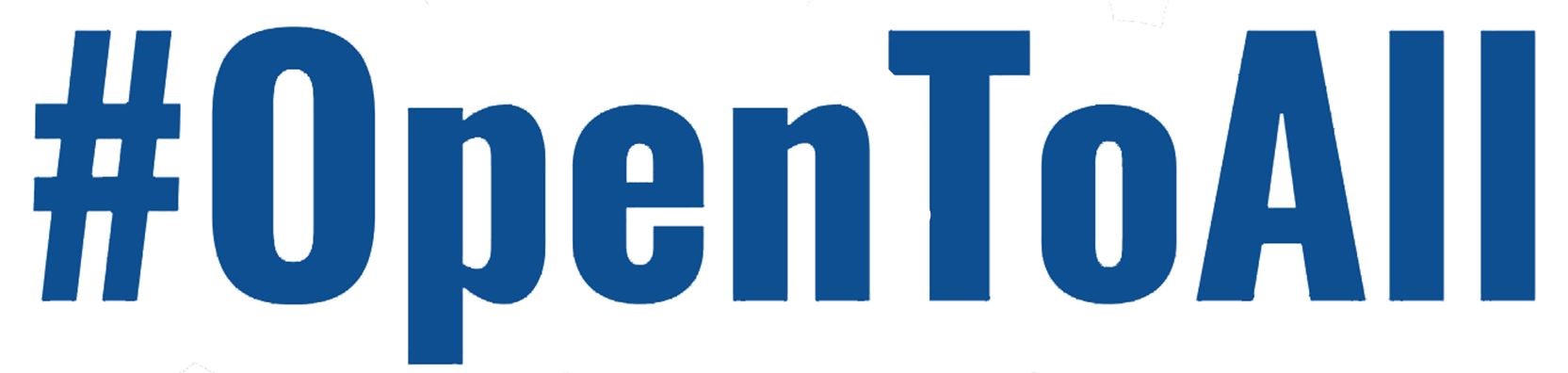 reverse #OpenToAll logo