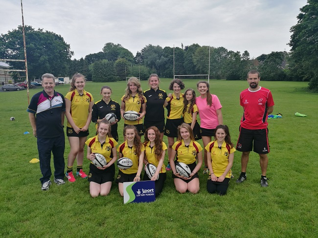 Killicomaine JHS girls rugby team