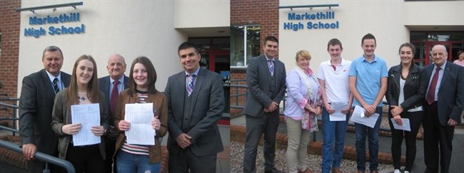 Markethill HS pupils and Principal