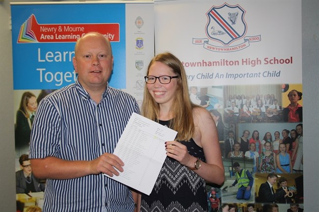 Principal Neil Megaw with Ruth Ferris