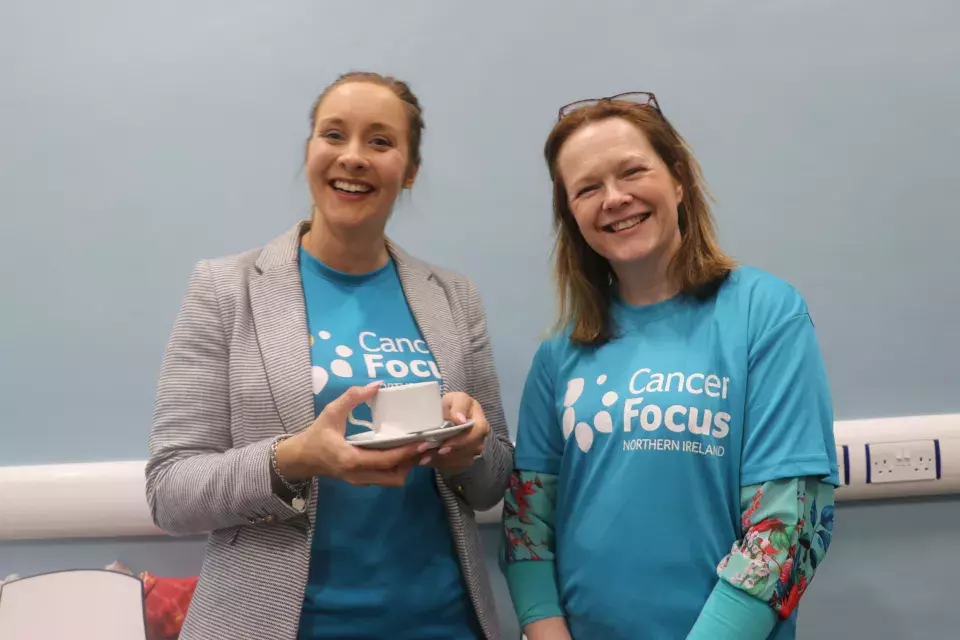 Louise, Cancer Focus NI and Sara McCracken CSSC