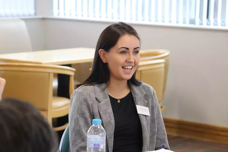 Event participant during discussion