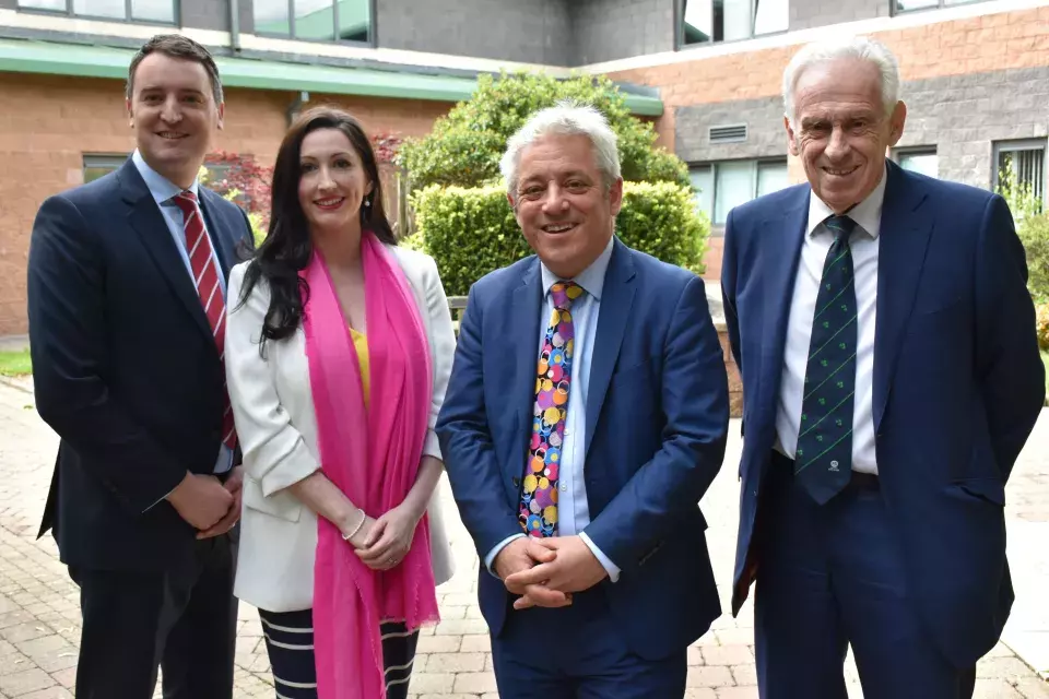 Representatives from Wellington College with John Bercow and Emma Little-Pengelly MP