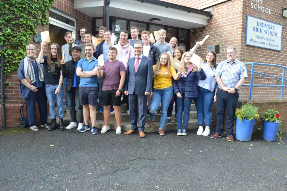 Dromore High pupils celebrate A level results