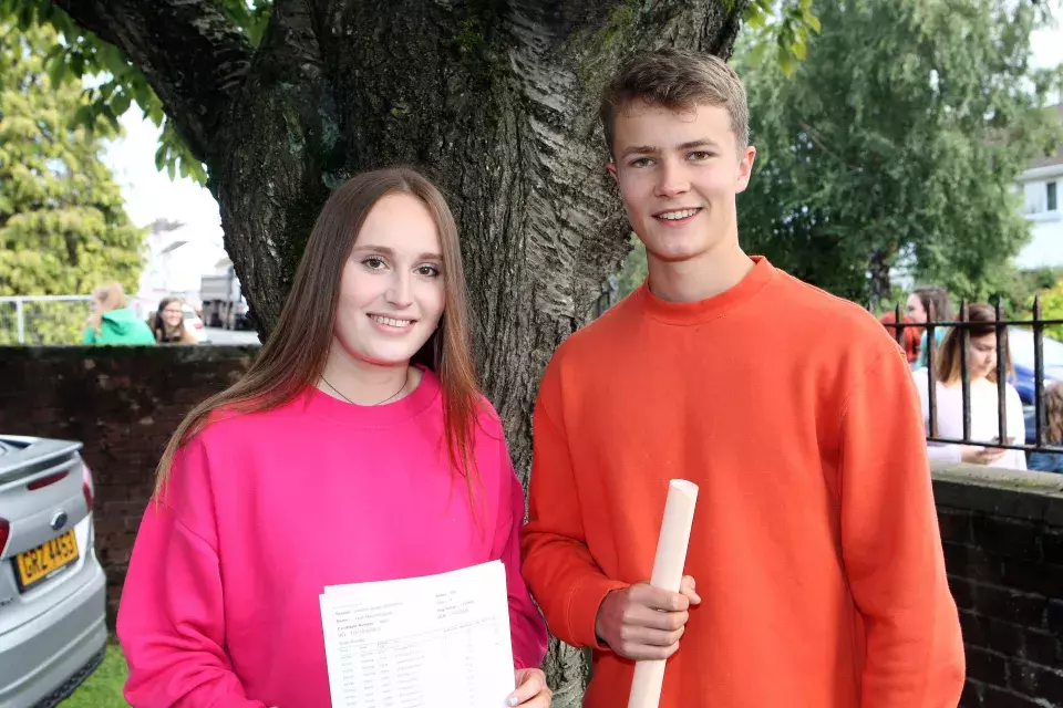 Ballyclare High Schools pupils celebrating results