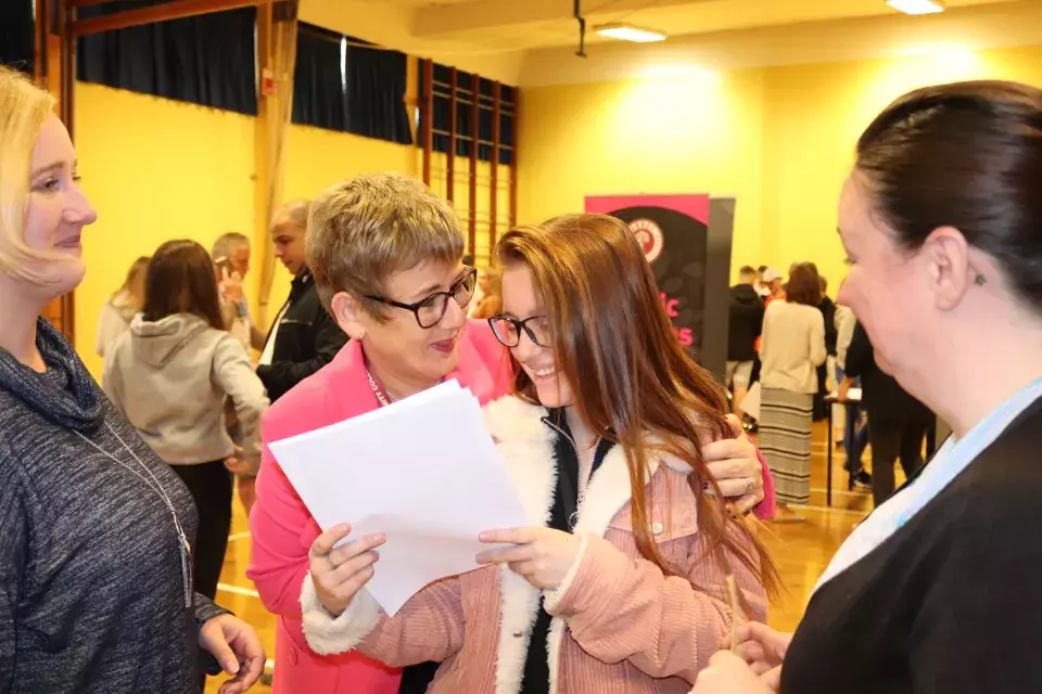 Abbey Community College student congratulated on their GCSE results