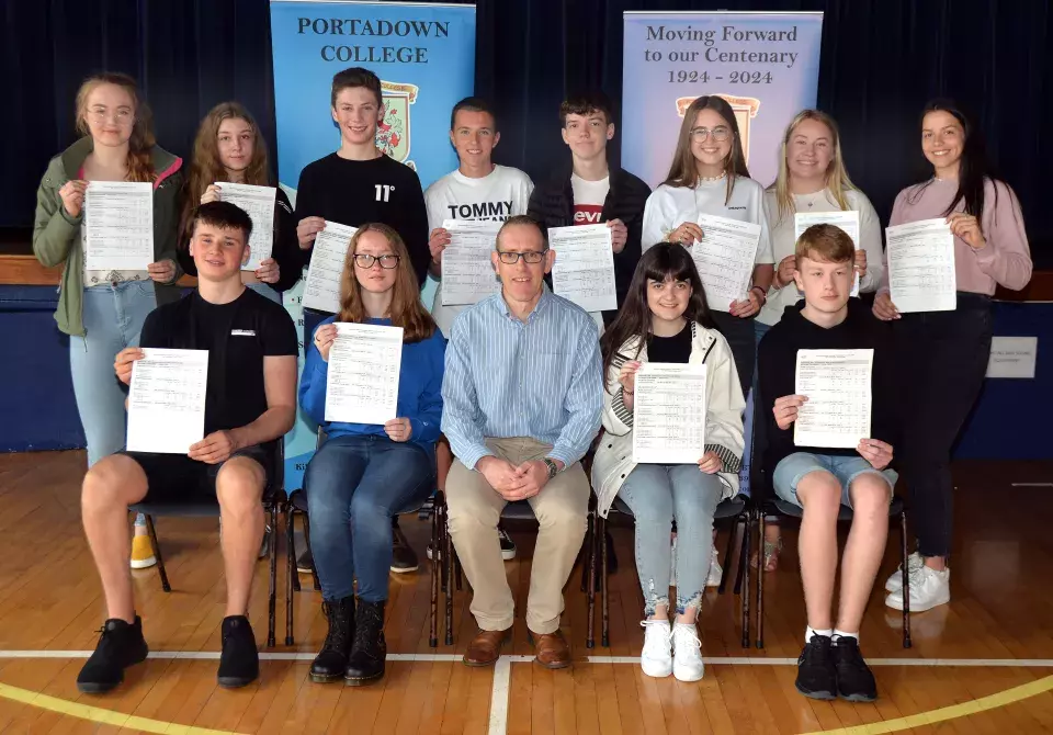 Portadown College staff and pupils group