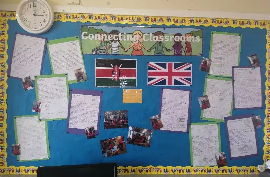 Dunclug PS Connecting Classrooms noticeboard