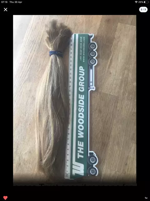 26cms haircut for cancer charity