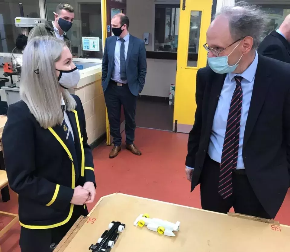 Larne High School Minister visit