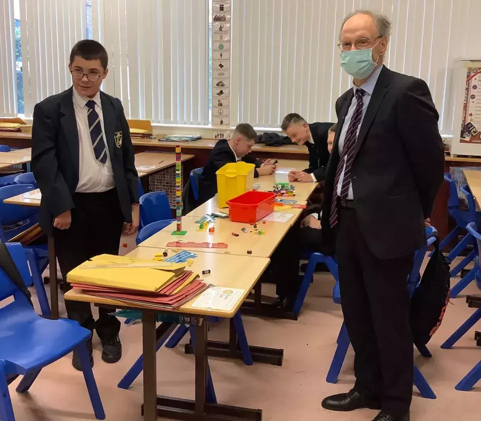 Larne High School Minister visit