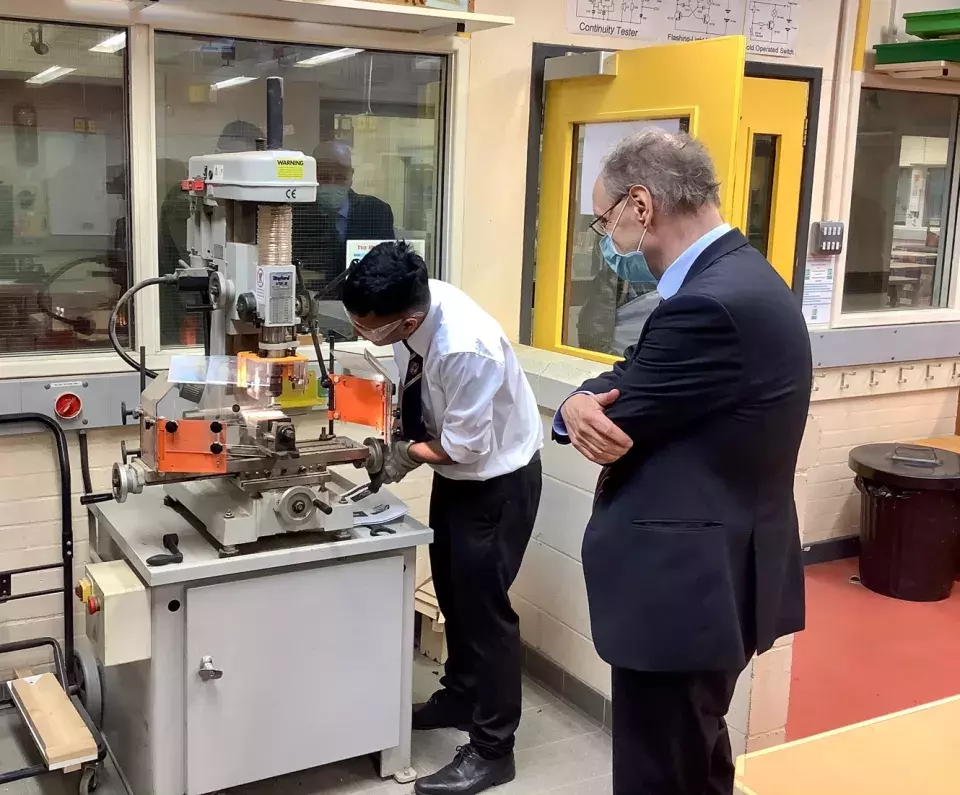 Larne High School Minister visit