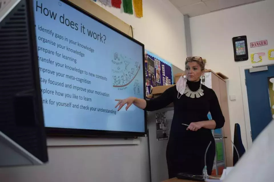 Lisneal College Retrieval Practice books with teacher