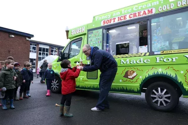 BPS ice cream van welcoming pupils back to school