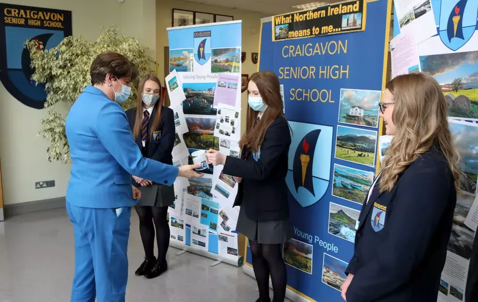 First Minister Craigavon Senior high school NI centenary