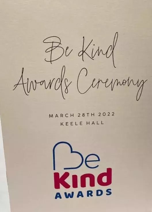 LHS Be Kind Awards Table note