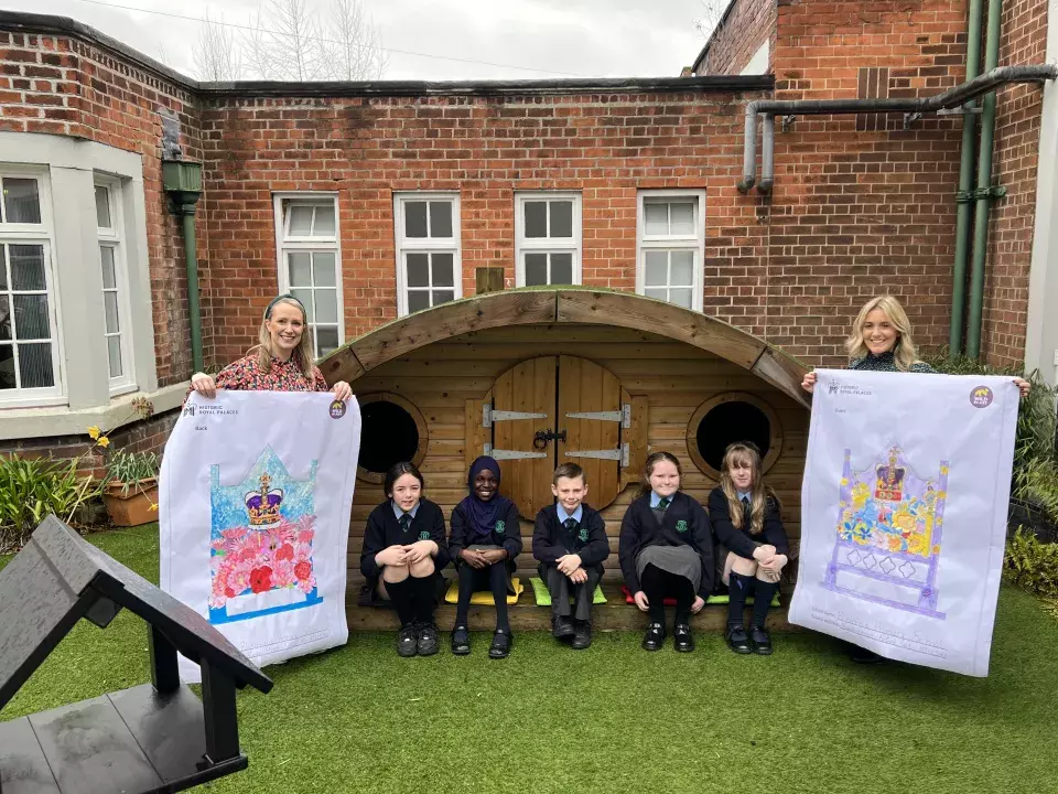 Blythefield Primary School coronation bench winner of school award