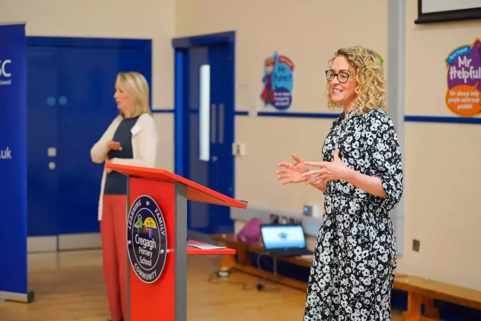 Speaker at Sign Language programme event