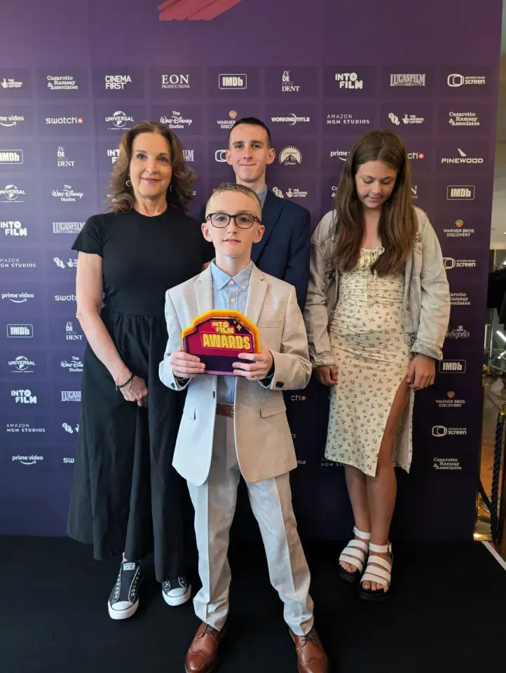 Park School representatives with their UK Film Award