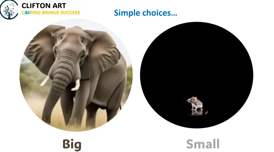 Image of a big elephant and a small mouse