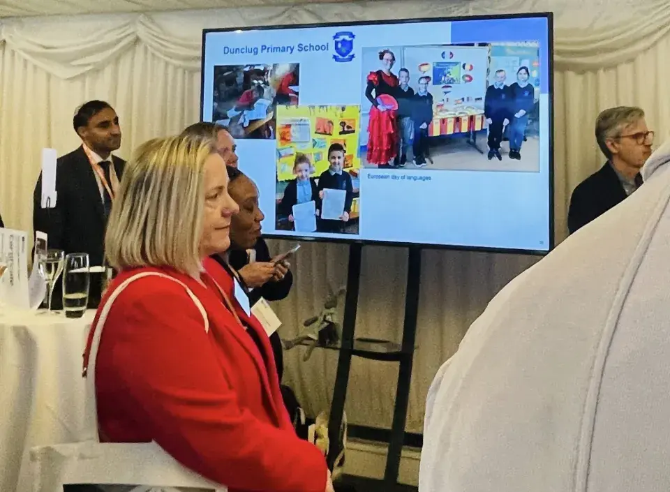 Photos of Dunclug PS submission for International School Award