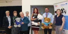 Cllr Lindsay Millar with Principal of Castle Tower School Raymond McFeeters and Jacqueline Coulter, Principal of Ballymena Nursery with guests. 