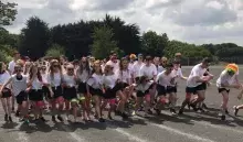 Tandragee Junior High School pupils at Colour Run