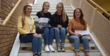 Pupils from Lisneal College with their A level results