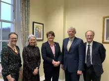 Controlled Schools’ Support Council’s senior management team with DUP leader Arlene Foster MLA and Peter Weir MLA