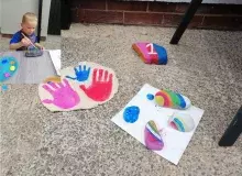 Dundela Infants' School and Nursery Unit painting rocks resized for website