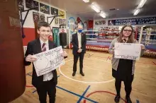 Education Minister, Curtis & Jade at Monkstown Boxing Club
