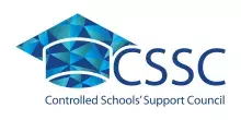 Visual of CSSC text with mortor board logo 
