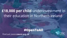 £18,000 undervestment in education in NI 