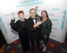 The High School Ballynahinch winning at Families First Awards