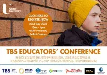 Taking Boys Seriously conference 2025 graphic - photo of boy standing against a wall with text relating to conference and logos for supporting organisations