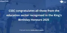 King's Birthday Honours list 2025 wording with image of children with a blue wash