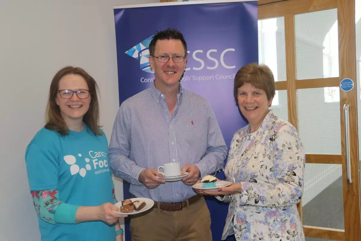 Sara McCracken CSSC, Dr Andy Brown and Dr Anne Heaslett, Stranmillis University College