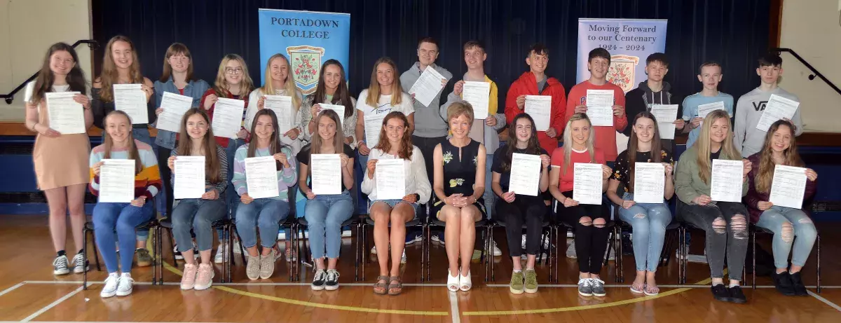 Portadown College staff and pupils group