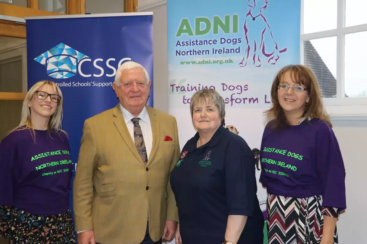 Assistance Dogs NI charity partnership event group photo