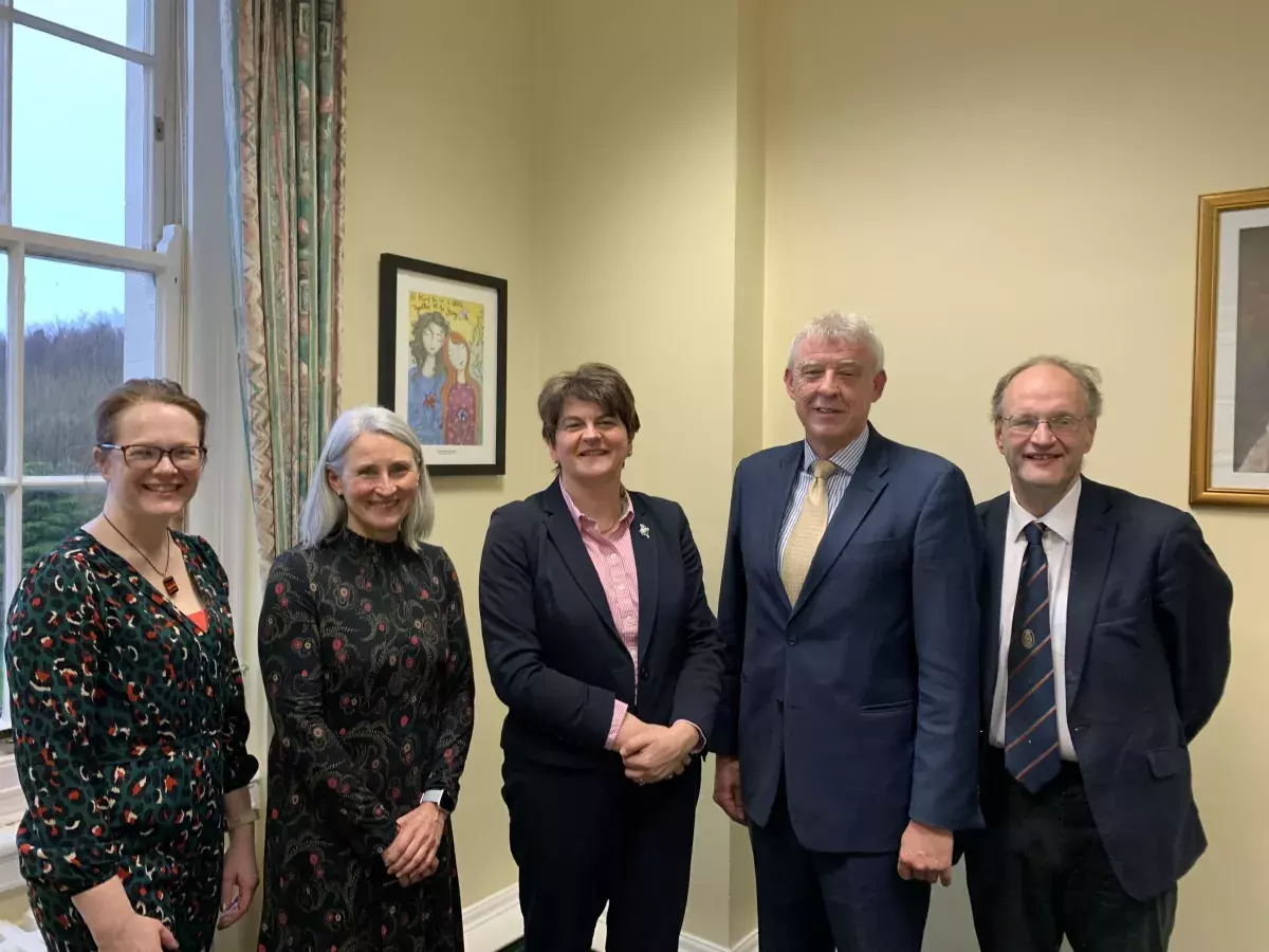 Controlled Schools’ Support Council’s senior management team with DUP leader Arlene Foster MLA and Peter Weir MLA
