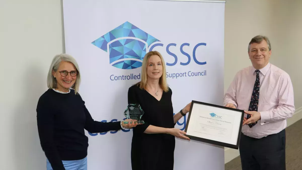 CSSC Award Excellence in Educational Research Sharon Carew 
