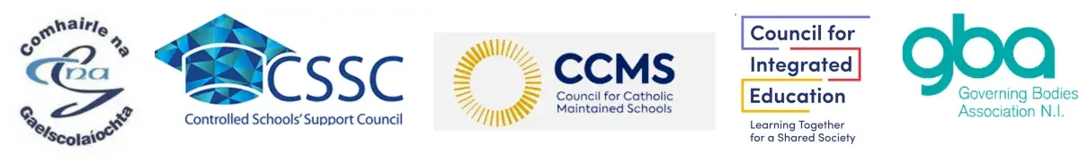 Chief Executive logos for CnaG, CSSC, CCMS, NICIE and GBA