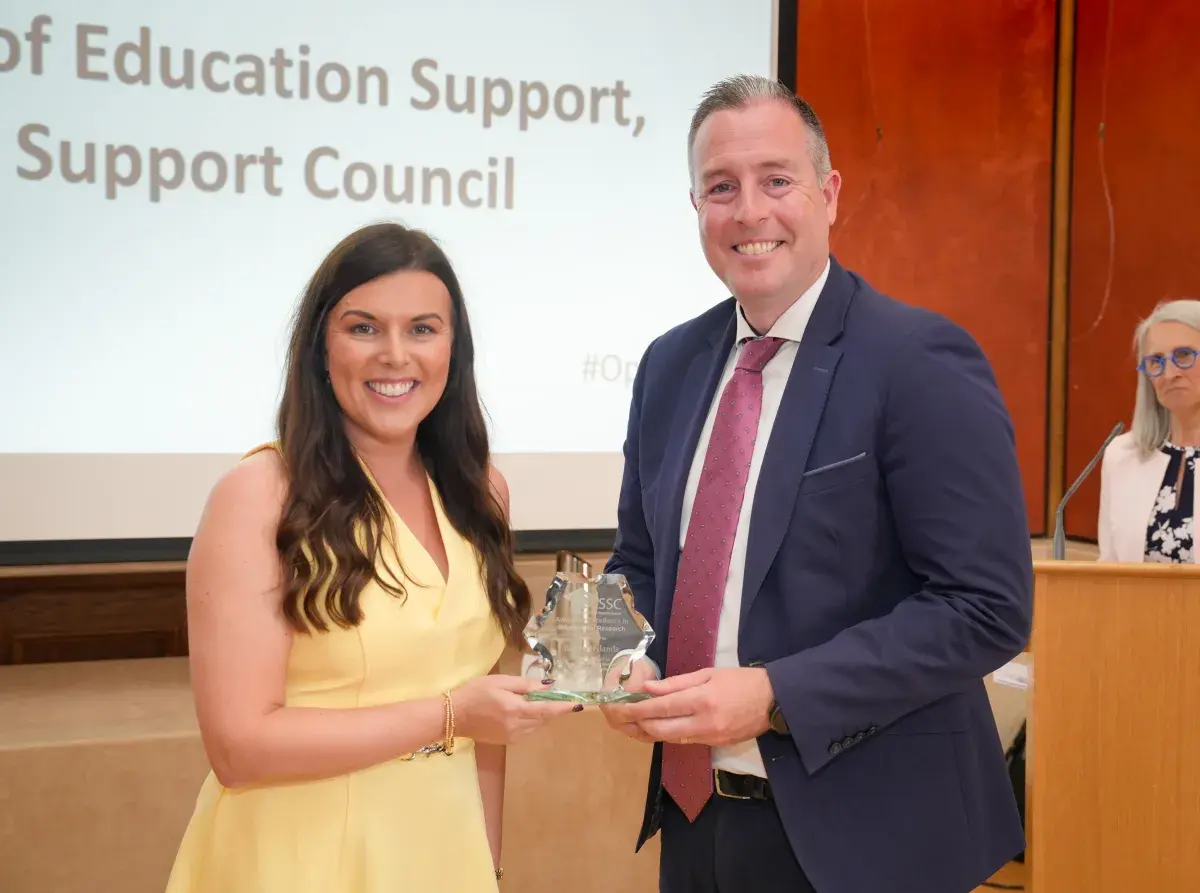 Emma Hylands, Principal, Clare Primary School and Paul Givan, Education Minister