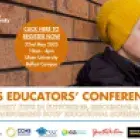 Taking Boys Seriously conference 2025 graphic - photo of boy standing against a wall with text relating to conference and logos for supporting organisations