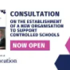 Graphic with Department of Education Logo and text with the title of a consultation