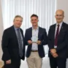 Mark Baker, Chief Executive, CSSC, Adam Willis, winner of CSSC Excellence in Educational Research Award and Noel Purdy, Stranmillis College