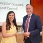 Emma Hylands, Principal, Clare Primary School and Paul Givan, Education Minister