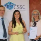 Mark Baker, Chief Executive, CSSC; Emma Hylands, Principal, Clare Primary School and Jayne Millar, Head of Education Support, CSSC